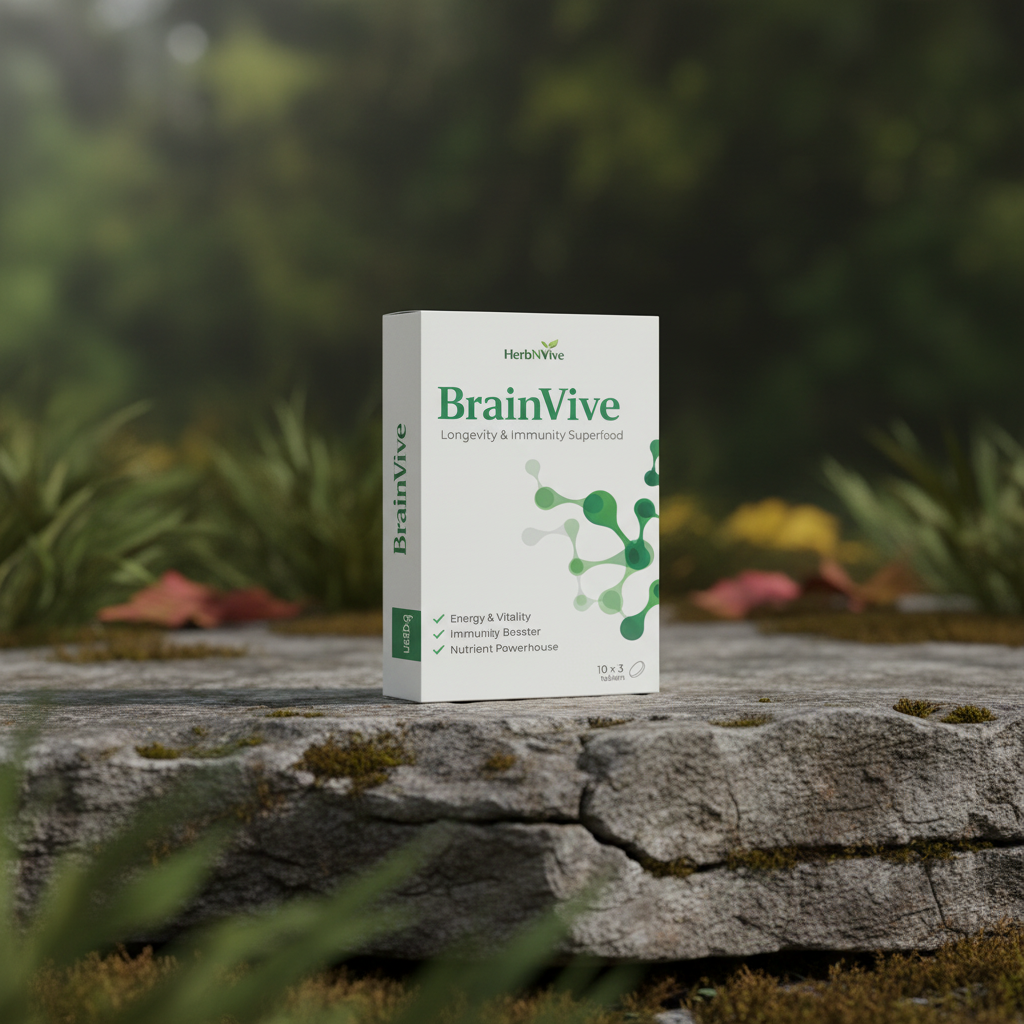 BrainVive on rustic stone surface