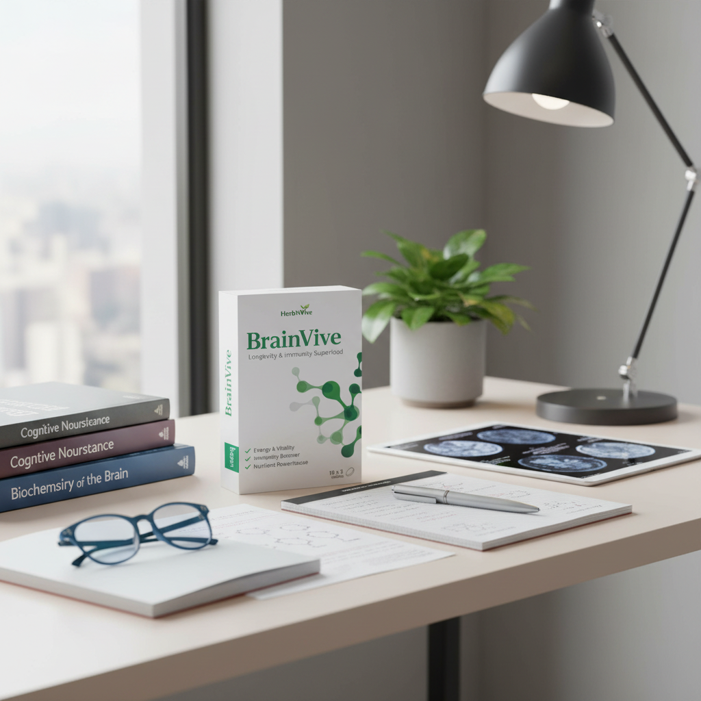 BrainVive on office desk study setting