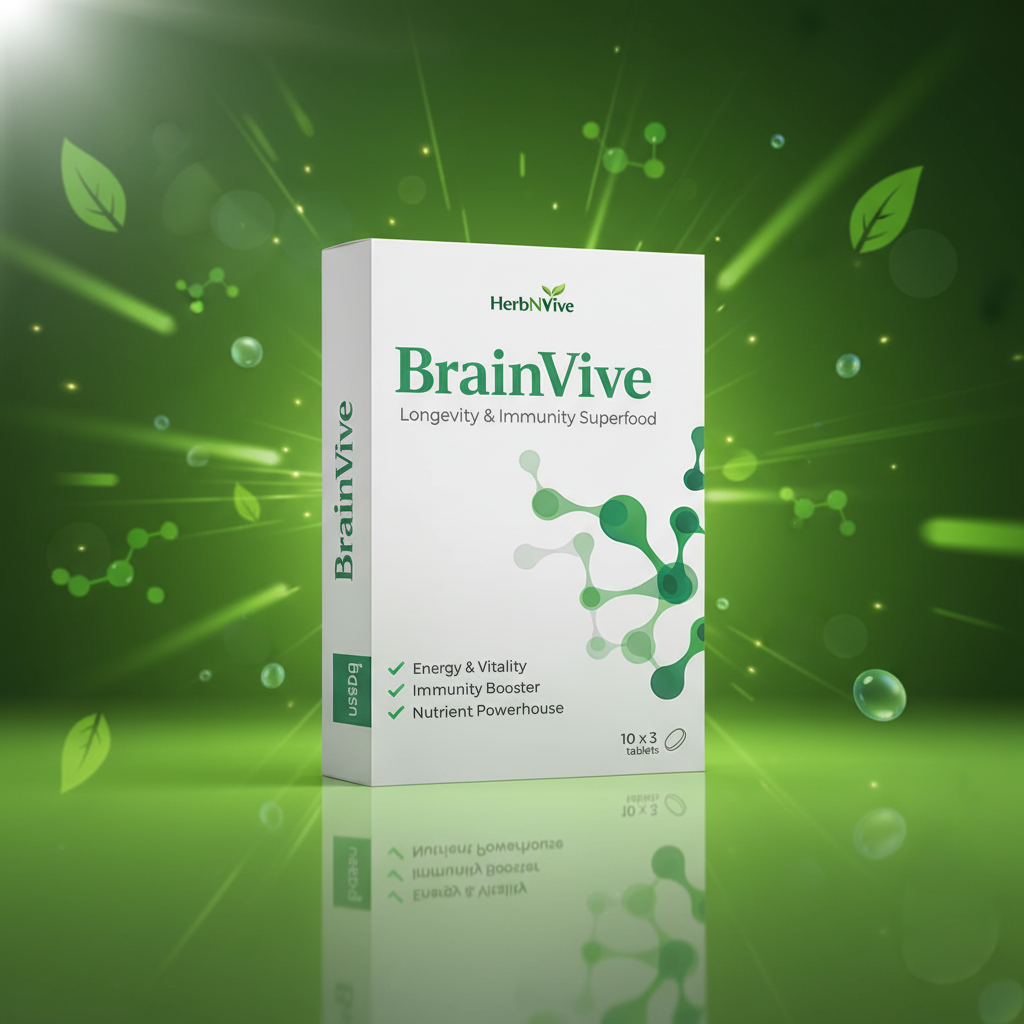 BrainVive on vibrant green wellness background